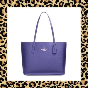 COACH Metallic Leather Avenue Tote Shoulder Bag